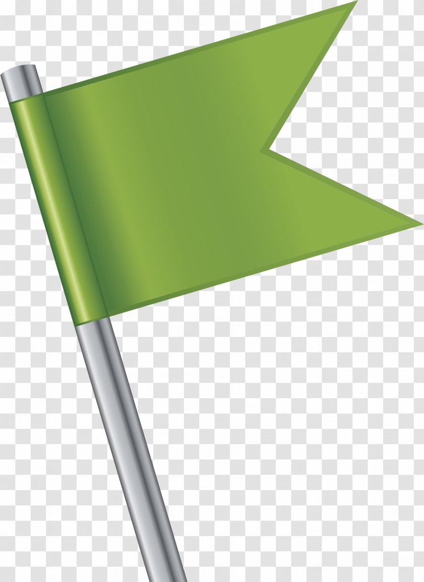 Flagpole - Vecteur - Hand Painted Green Flag Transparent PNG