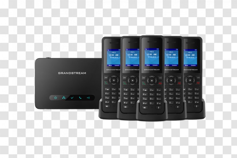 VoIP Phone Grandstream Networks Digital Enhanced Cordless Telecommunications Voice Over IP Telephone - Input Device - Stream Transparent PNG