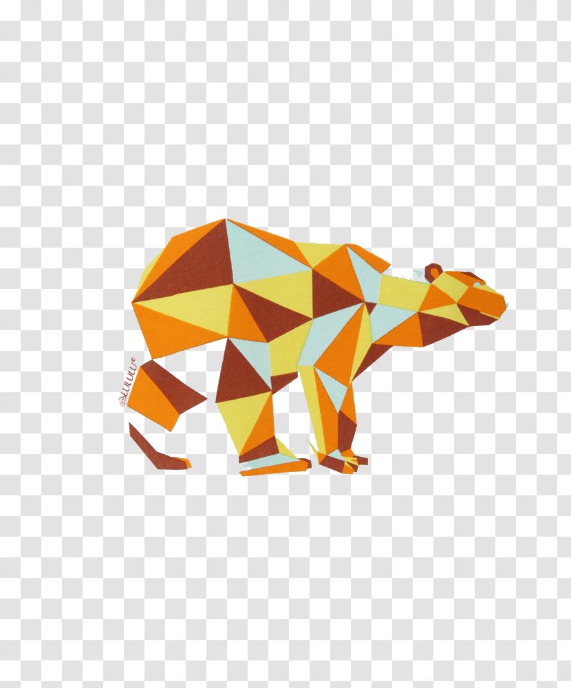 Bear Geometry Triangle - Tree - Geometric Picture Material Transparent PNG