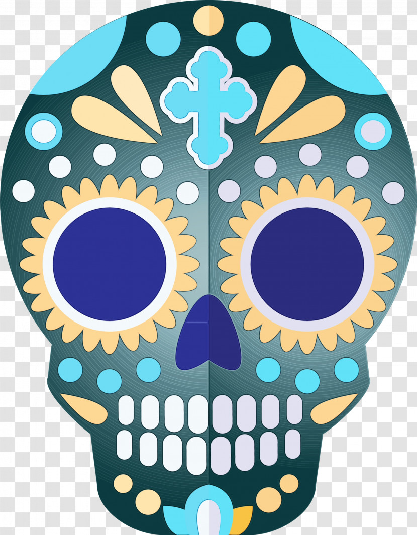 Calavera Day Of The Dead Drawing La Calavera Catrina Skull Mexican Make-up Transparent PNG