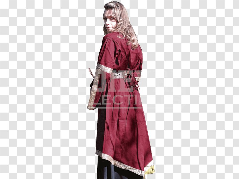 Robe Costume Design Maroon - Overcoat Transparent PNG