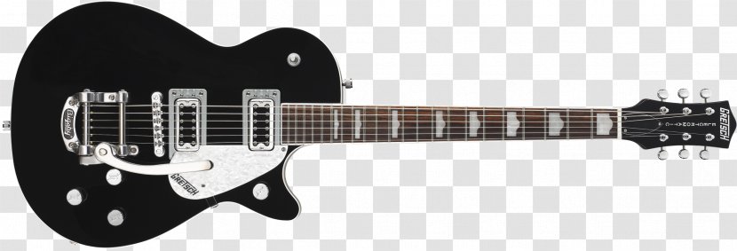 Gretsch 6128 Bigsby Vibrato Tailpiece Electromatic Pro Jet G544T Double Electric Guitar - Musical Instrument Transparent PNG