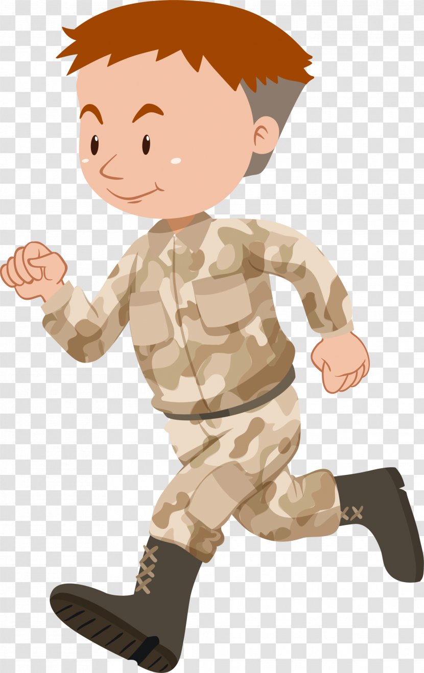 Soldier Stock Illustration Royalty-free - Toddler - Yellow Running Soldiers Transparent PNG
