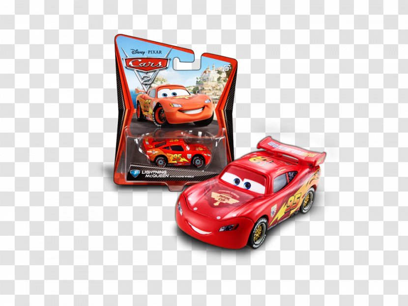 Cars 2 Lightning McQueen Model Car - Pixar Transparent PNG