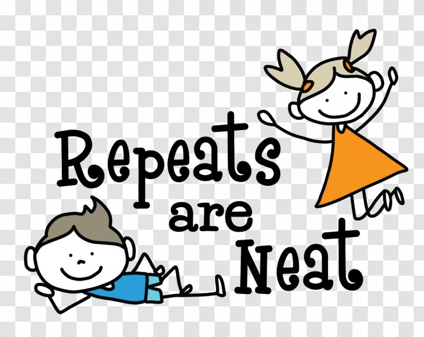 Repeats Are Neat Cartoon Brand Clip Art - Happiness - Kids Consignment Transparent PNG