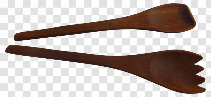 Wooden Spoon Bowl Mid-century Modern - Fork - Teak Wood Spoons Transparent PNG