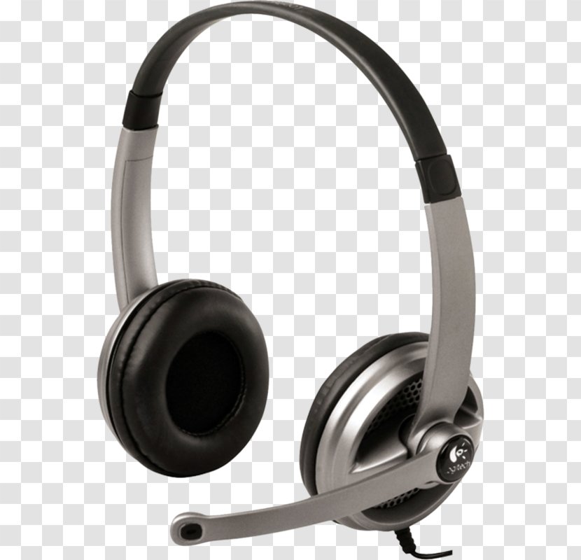 Headphones Microphone Headset Logitech Audio Equipment - A Pair Of Transparent PNG