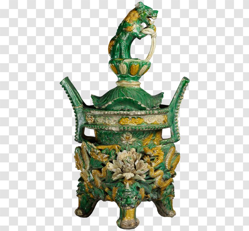 Inner Mongolia Museum Censer Ceramic Vase Green - Metal - Exquisite Jar Transparent PNG