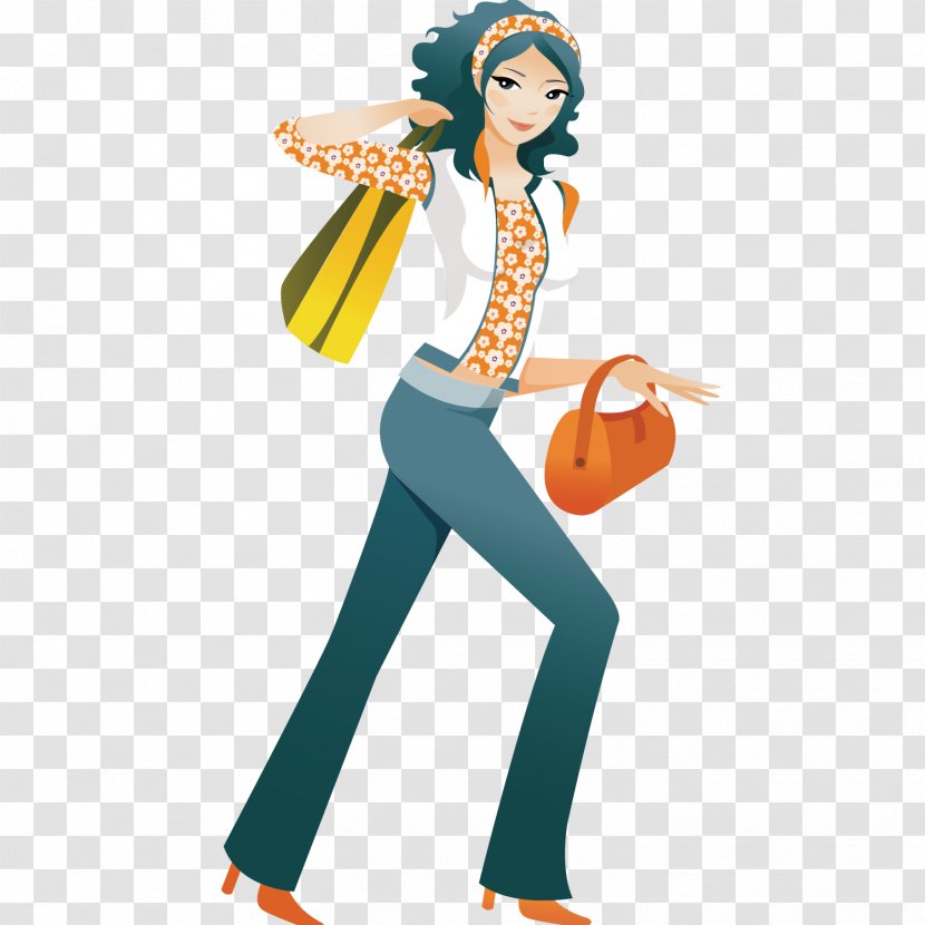 Fashion Stock Illustration Royalty-free - Cartoon - Walking Women Transparent PNG