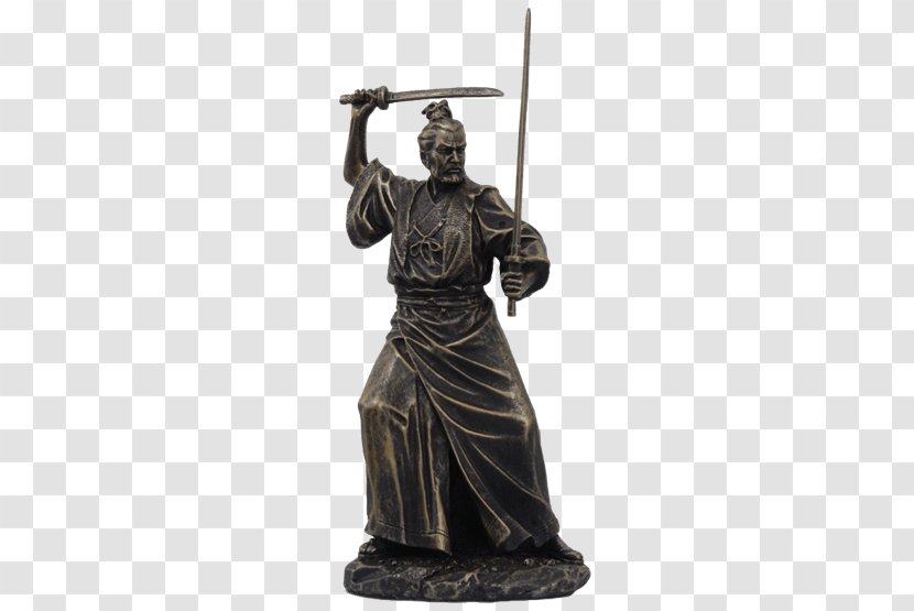 Statue Samurai Bronze Sculpture Figurine - Bushido Transparent PNG