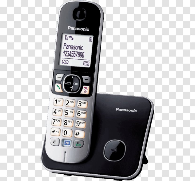 Panasonic KX-TG682 Cordless Telephone Digital Enhanced Telecommunications - Electronic Device - Handset Transparent PNG
