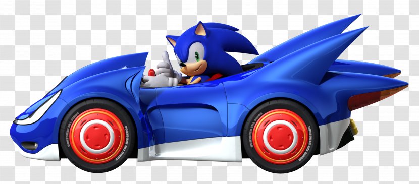 Sonic & Sega All-Stars Racing R The Hedgehog Gems Collection Forces - Video Game - Race Car Transparent PNG