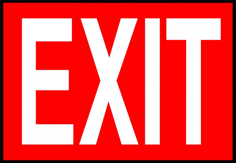 Exit Sign Emergency Clip Art - Cliparts Transparent PNG