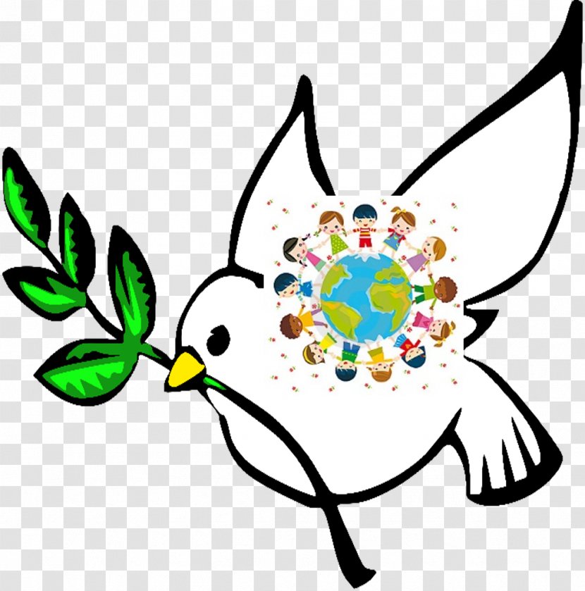 Columbidae Doves As Symbols Cartoon Clip Art - Branch - Dodge Challenger Transparent PNG