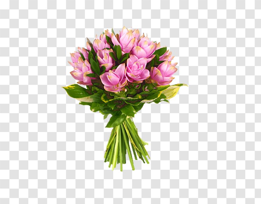Flower Bouquet Wedding Rose Cut Flowers - Pink - Painted Transparent PNG