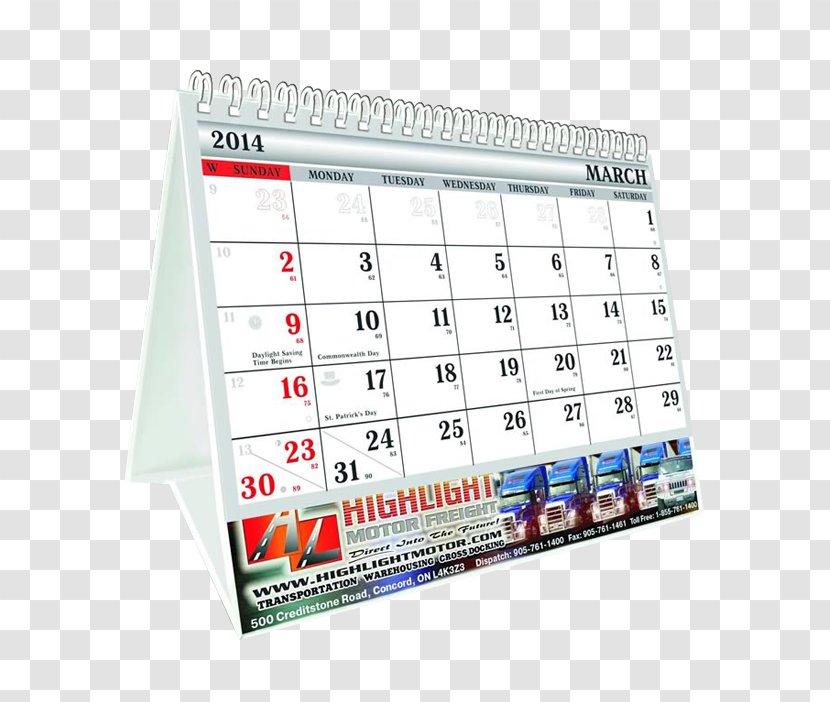 Calendar Promotion Distribution Company - Quality - Desk Transparent PNG