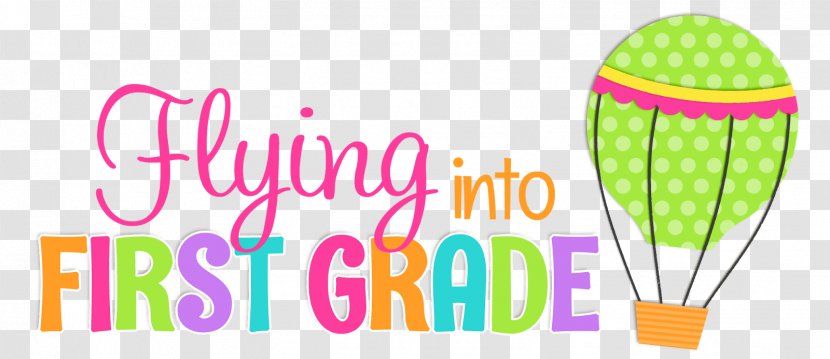 First Grade Logo Flight Font Product - Balloon Transparent PNG