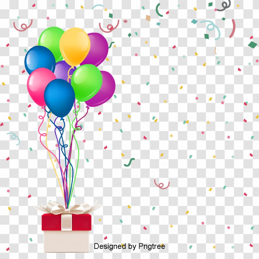 Birthday Clip Art Image Balloon - Confetti Transparent PNG