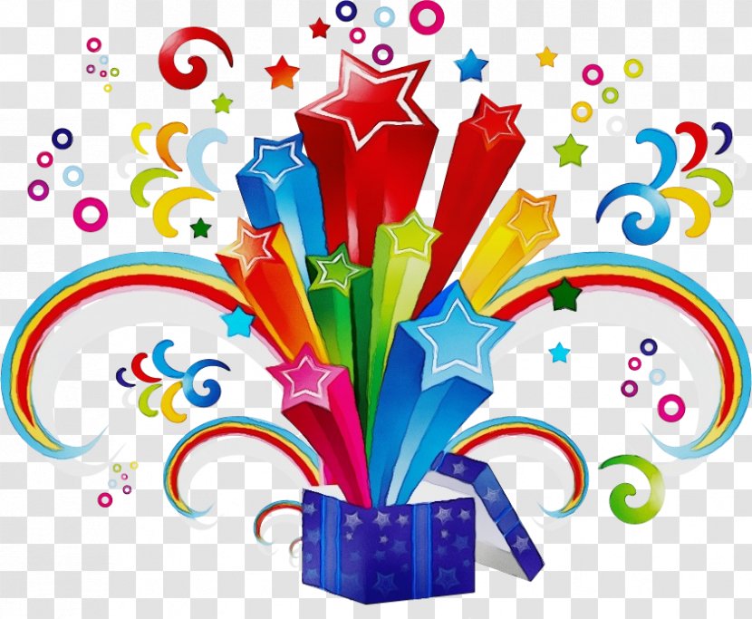 Birthday Candle - Watercolor - Party Supply Transparent PNG
