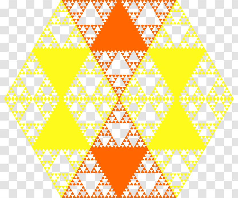 Fractal Hexagon Clip Art - Yellow - Midpoint Cliparts Transparent PNG