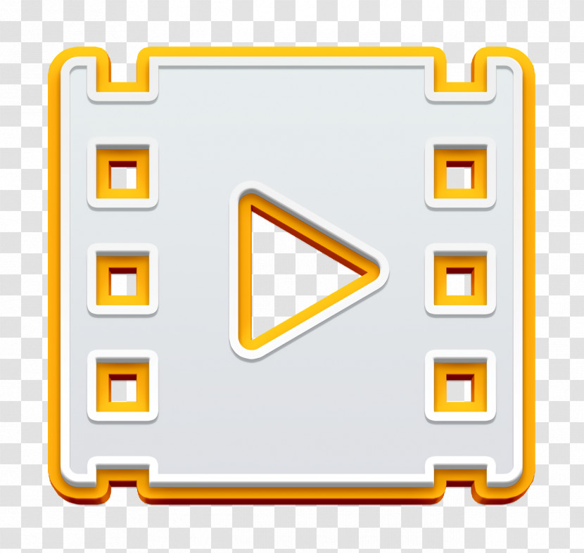 Strip Of Film With Play Symbol Icon Cinema Icon Cinema Icon Transparent PNG
