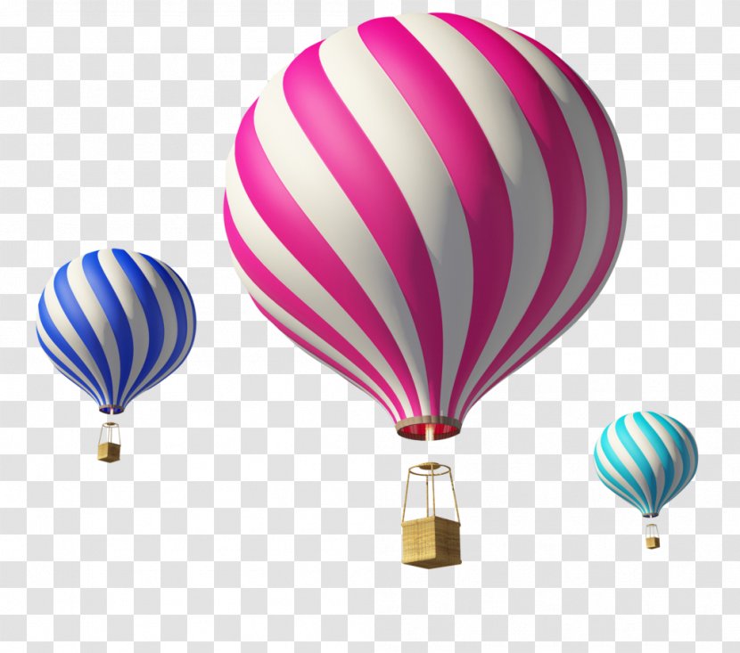 Hot Air Balloon Blue Wallpaper - Photography - Colored Balloons Transparent PNG