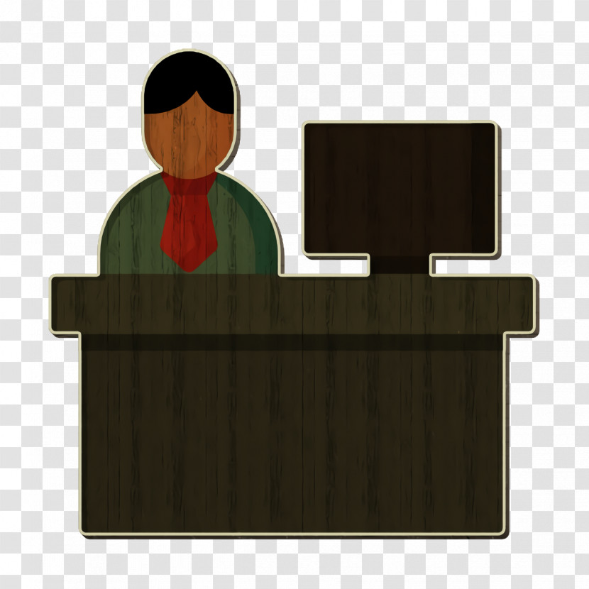 Employees Icon Desk Icon Working Icon Transparent PNG