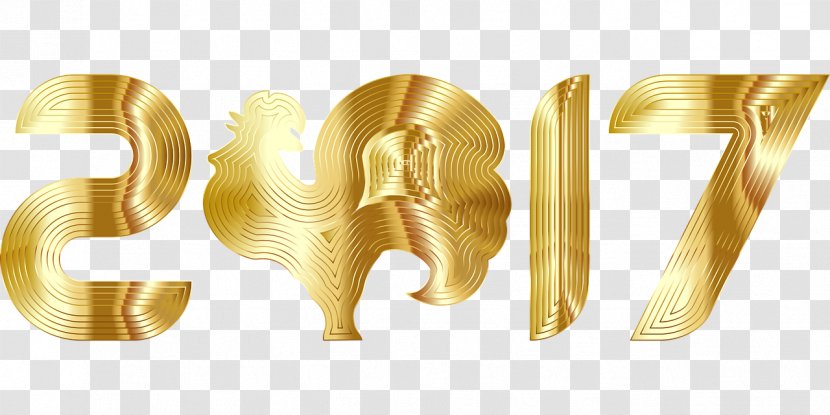 Rooster Chinese New Year Zodiac Fire - Gold - Design Transparent PNG