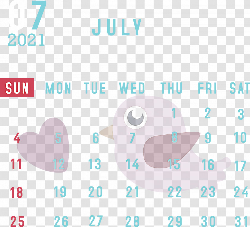 July 2021 Calendar July Calendar 2021 Calendar Transparent PNG