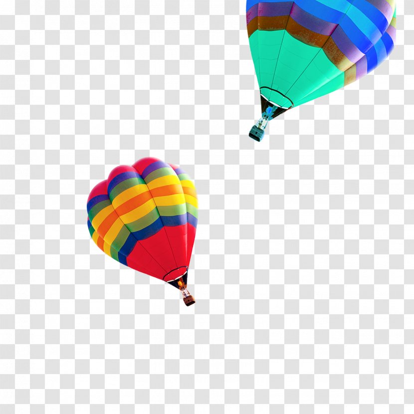 Hot Air Balloon Flight - Colorful Transparent PNG