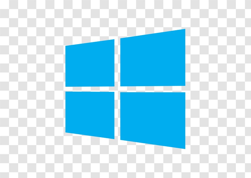 Windows 10 Logo - Azure - Electric Blue Transparent PNG