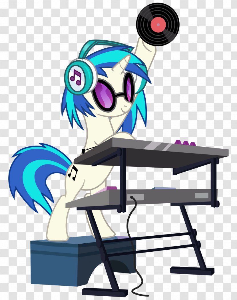 Pony Art Phonograph Record Disc Jockey Scratching - My Little Friendship Is Magic - Djing Vector Transparent PNG