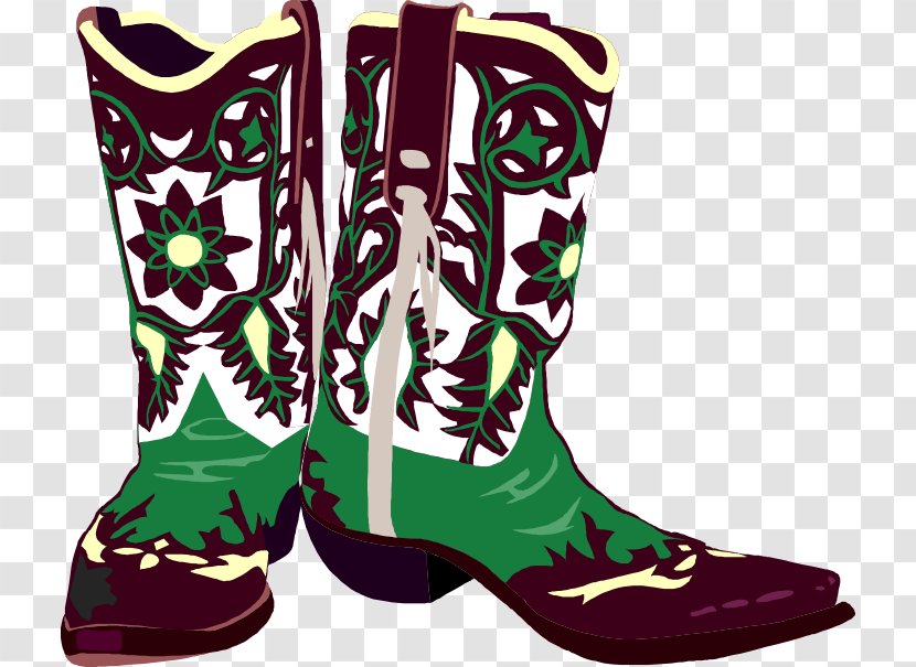 Cowboy Boot Shoe Drawing - Footwear Transparent PNG