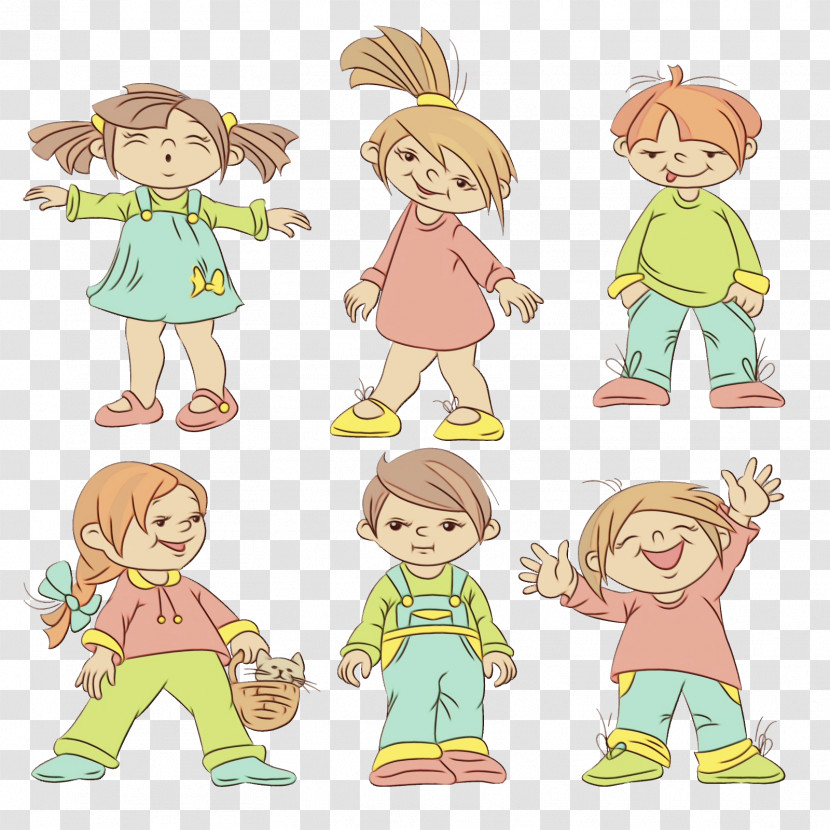 Cartoon Child Happy Play Playing With Kids Transparent PNG