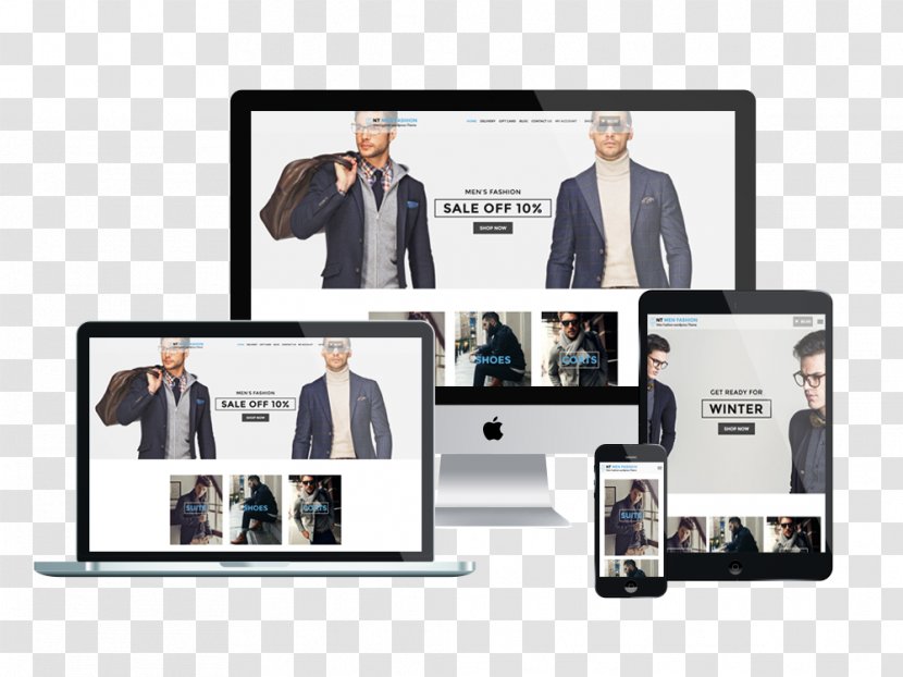 Responsive Web Design Fashion WordPress Handheld Devices Theme - Communication Device Transparent PNG