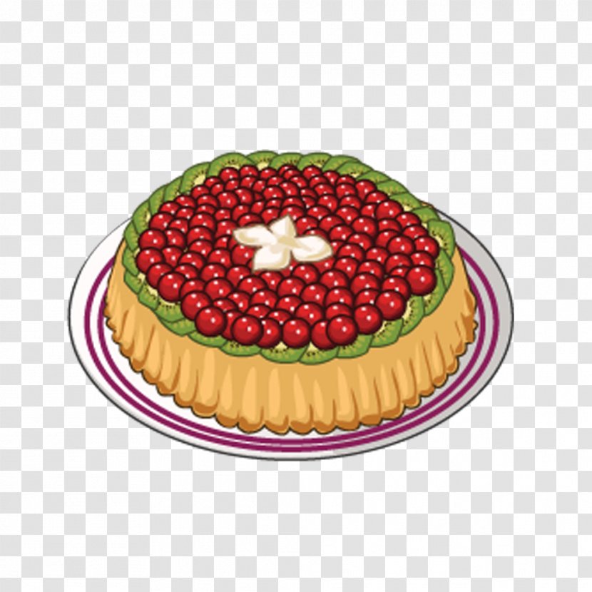 Fruitcake - Strawberries - Pizza Transparent PNG