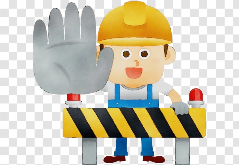 Cartoon Construction Worker Toy Lego Hard Hat - Gesture Transparent PNG