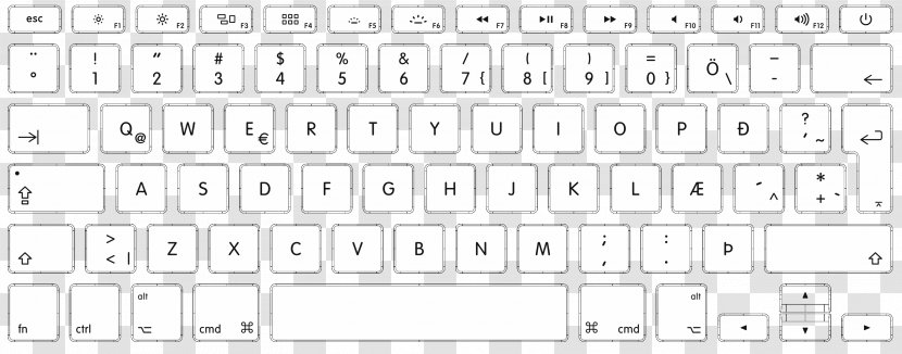 Computer Keyboard Mac Book Pro MacBook Space Bar QWERTY - Tree - Macbook Transparent PNG