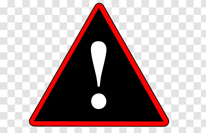 Warning Sign Computer Network Clip Art - Triangle - Red Risk Transparent PNG