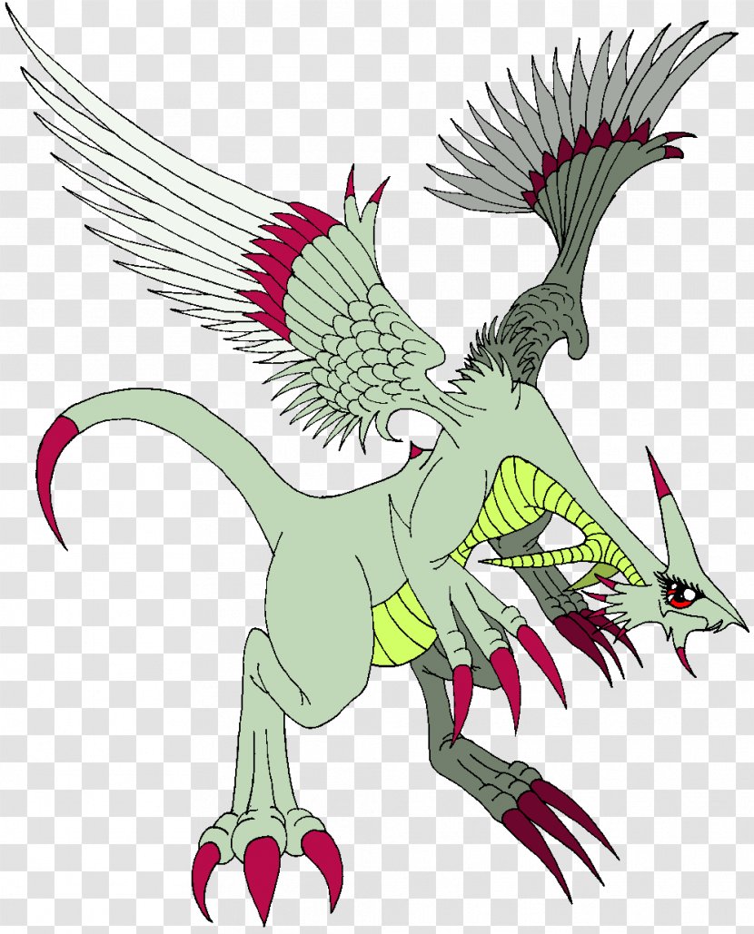 Velociraptor Dragon Cartoon Clip Art - Organism - Zebra Skin Transparent PNG