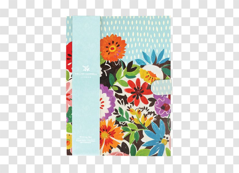 Floral Design Paper Notebook Writing - Rectangle - Stationery Set Transparent PNG