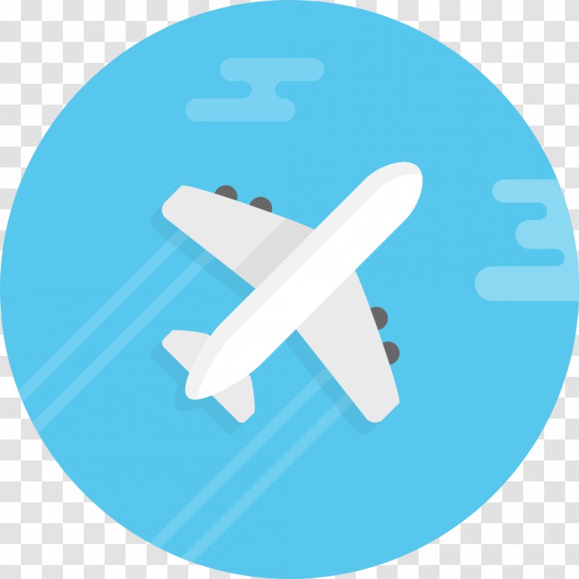 Airplane Icon Design - Azure Transparent PNG