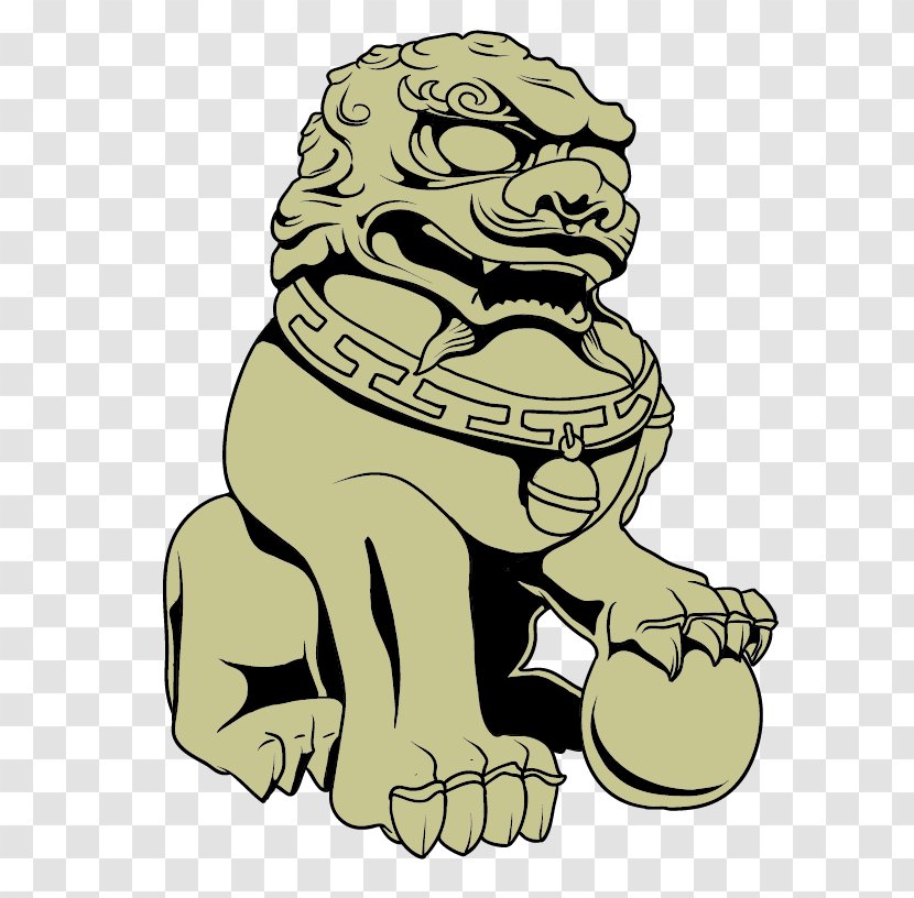 Chinese Guardian Lions Cartoon - Joint - Vector Elements Transparent PNG