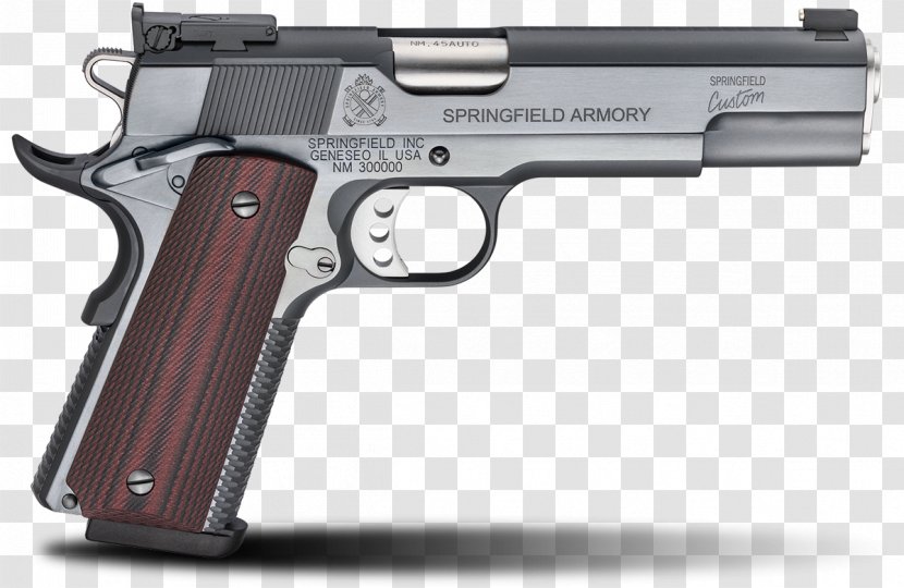 Trigger Springfield Armory Firearm M1911 Pistol - Silhouette - Weapon Transparent PNG