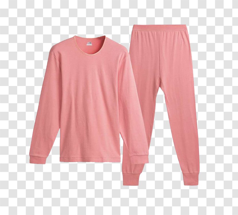 Pajamas T-shirt Suit - Jacket - Pink Transparent PNG