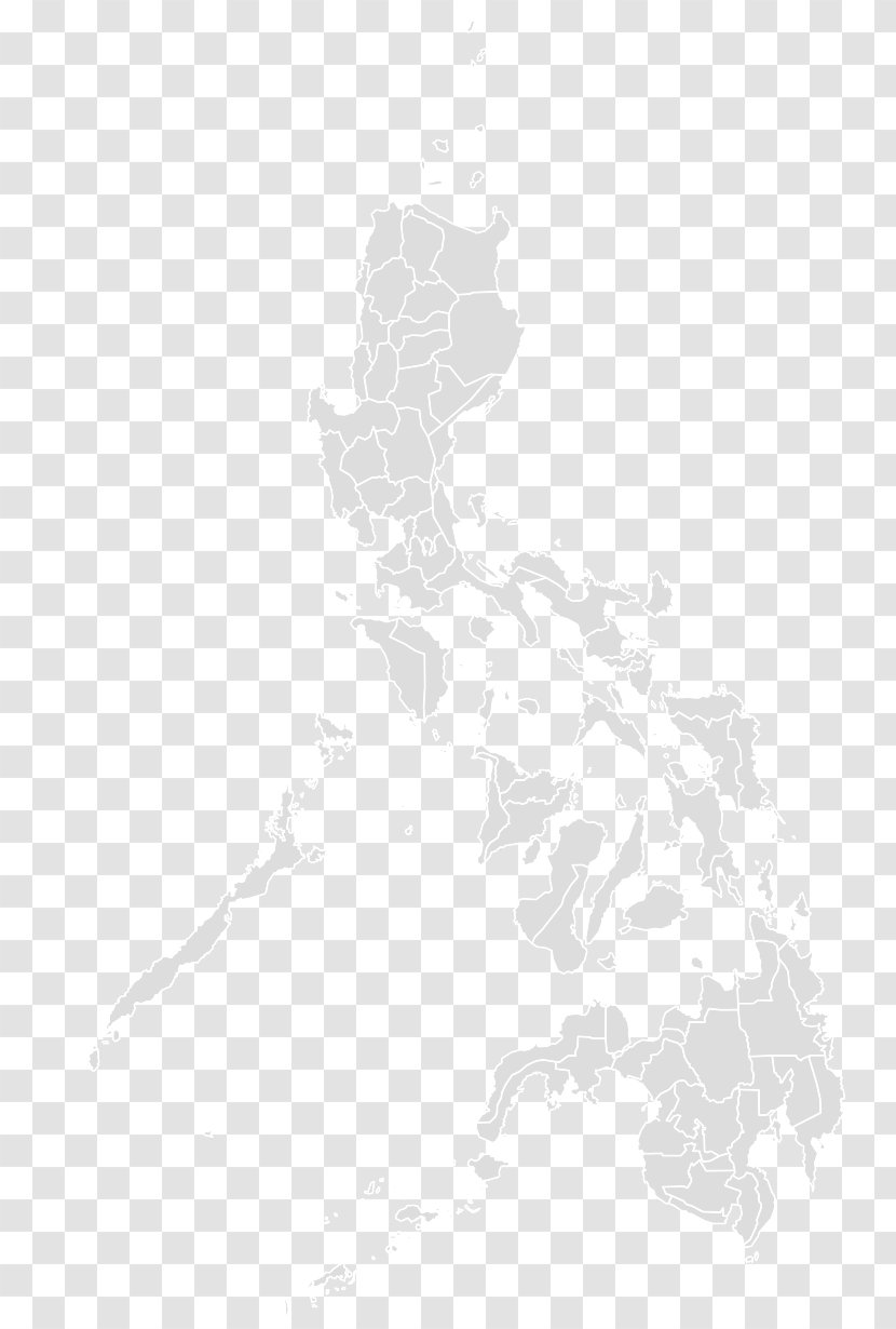 Philippines Blank Map Clip Art - Black - Philippine Peso Transparent PNG