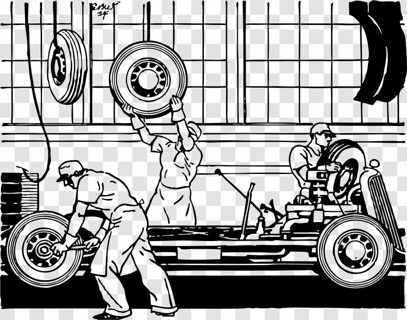 Car Assembly Line Manufacturing Clip Art - Comics Transparent PNG