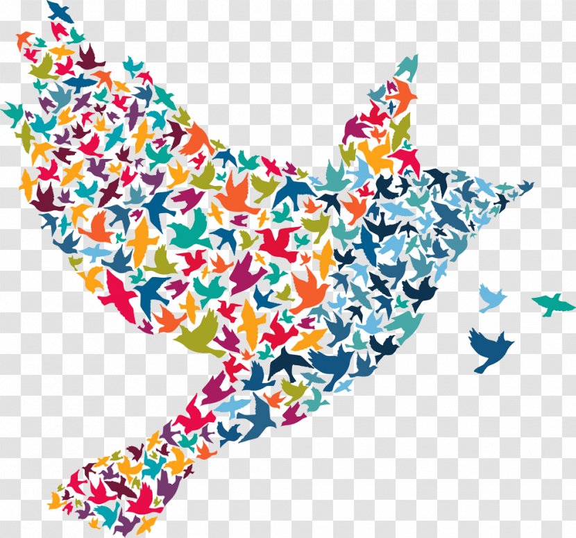 Bird Royalty-free Shutterstock Illustration - Point - Abstract Color Pigeons Transparent PNG