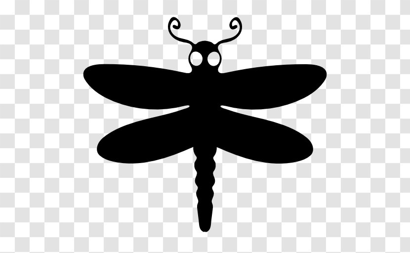 Insect Dragonfly Icon - Silhouette Transparent PNG