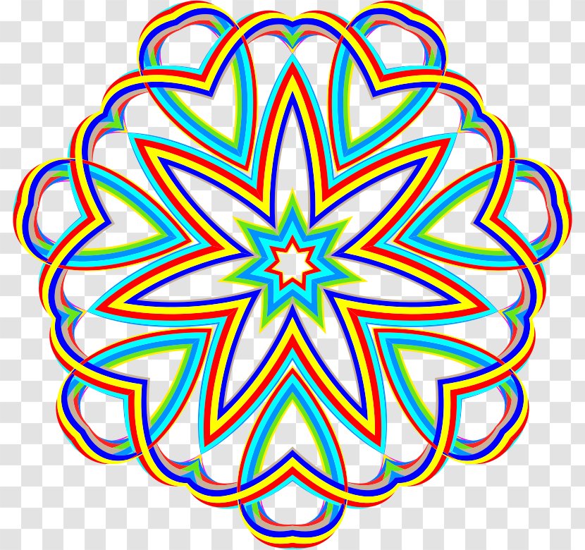 Clip Art - Flower - Colorful Geometric Transparent PNG
